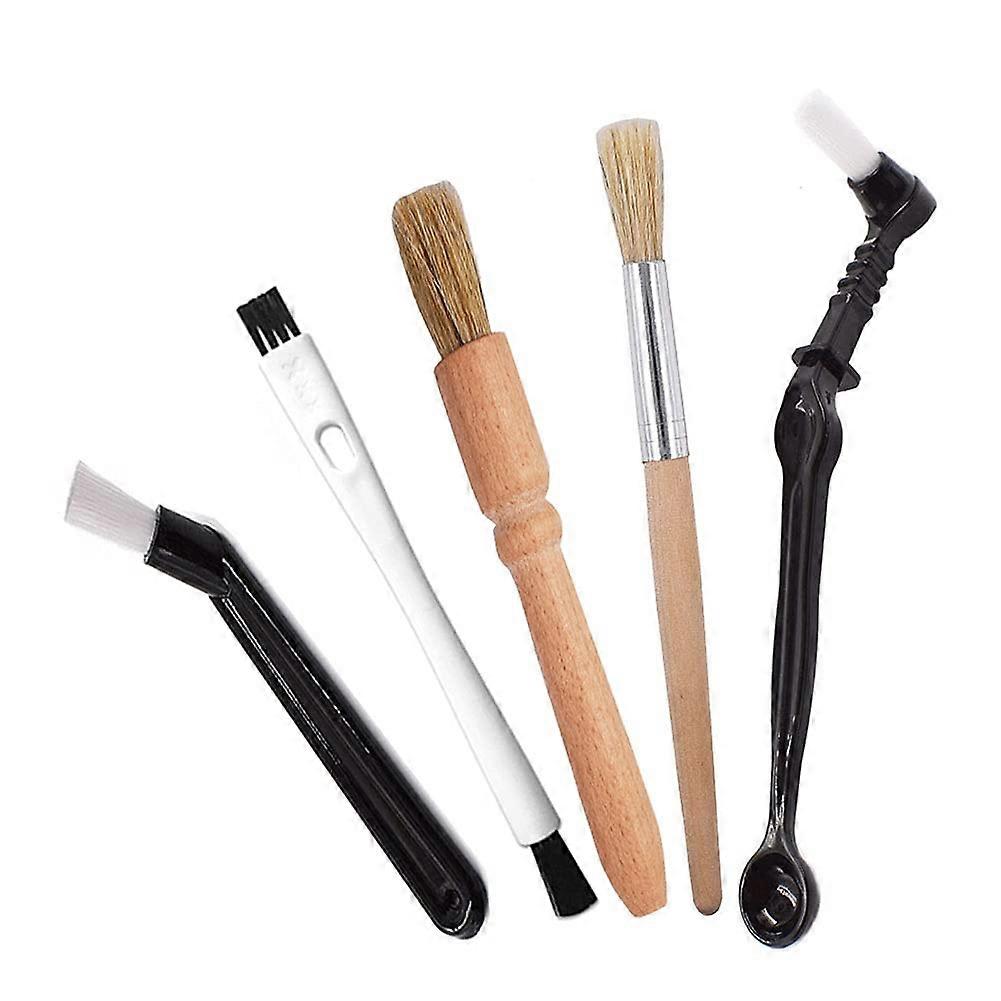 5 Set Coffee Brush for Espresso Machine Group Head Cleaning - Durable Nylon Bristles, Compatible with Most Espresso Machines