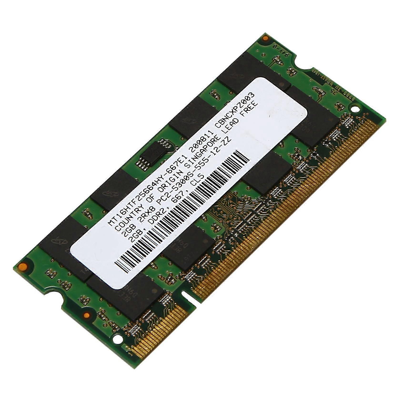 2 GB DDR2 667 MHz PC2-5300 SODIMM RAM för bärbara datorer från Intel och AMD