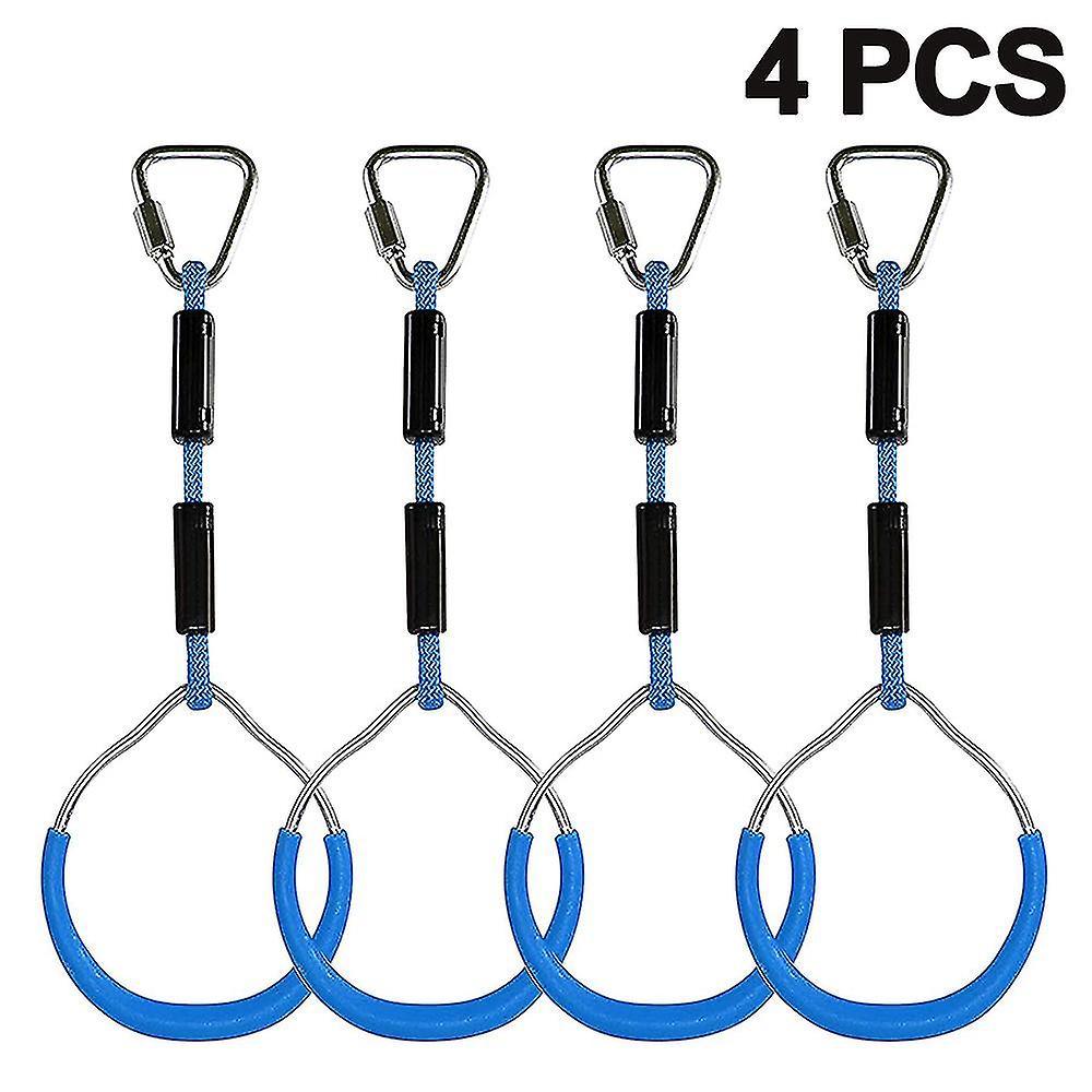 Blue Swing Gymnastic Rings - 4 Pack Outdoor Backyard Play Sets