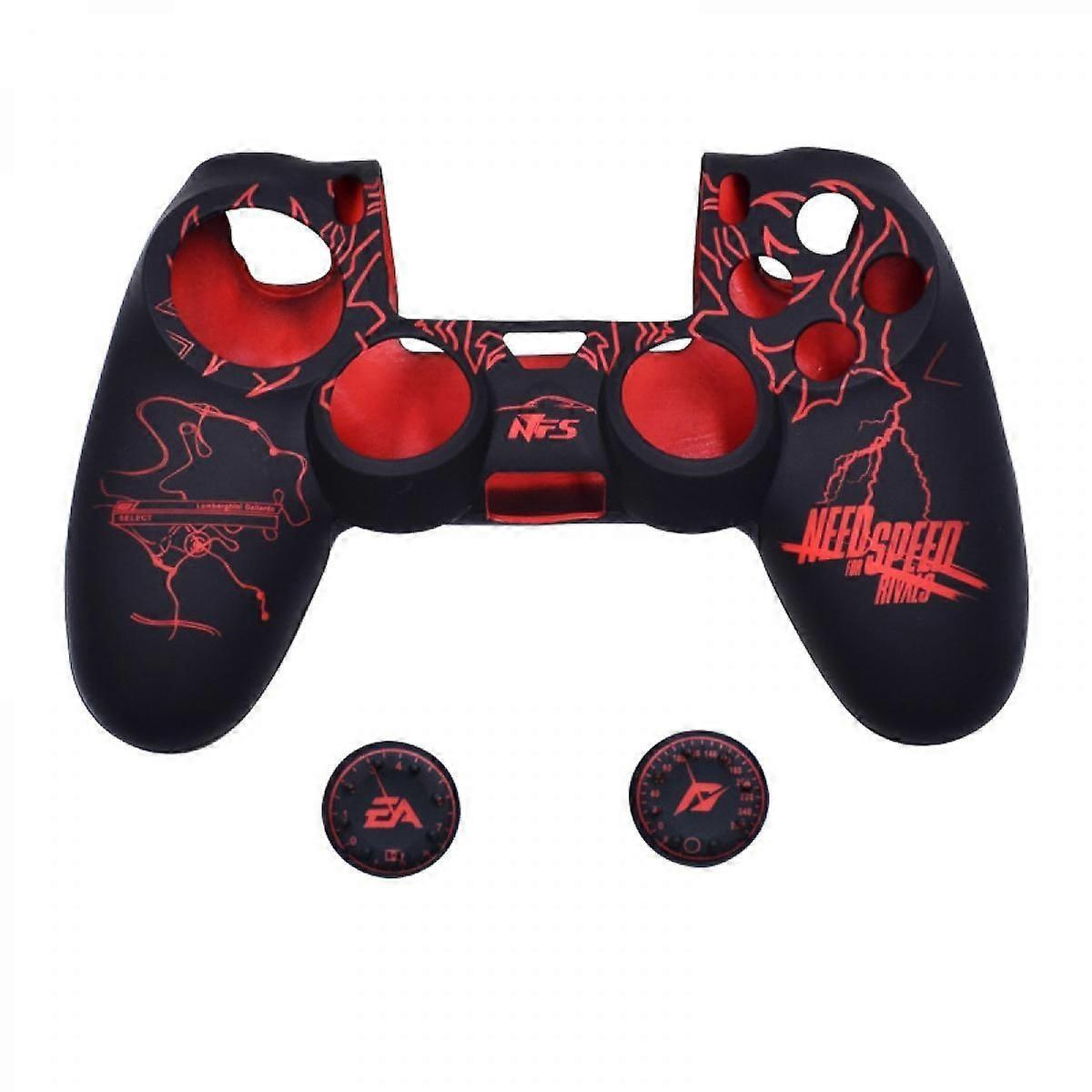 جلود وحدة تحكم JUSCH PS4 ، غطاء تحكم سيليكون متوافق مع حامي الجلد / PS4 Slim / PS4 Pro Controller (مقبض غطاء الإبهام × 2) ، xzwq280