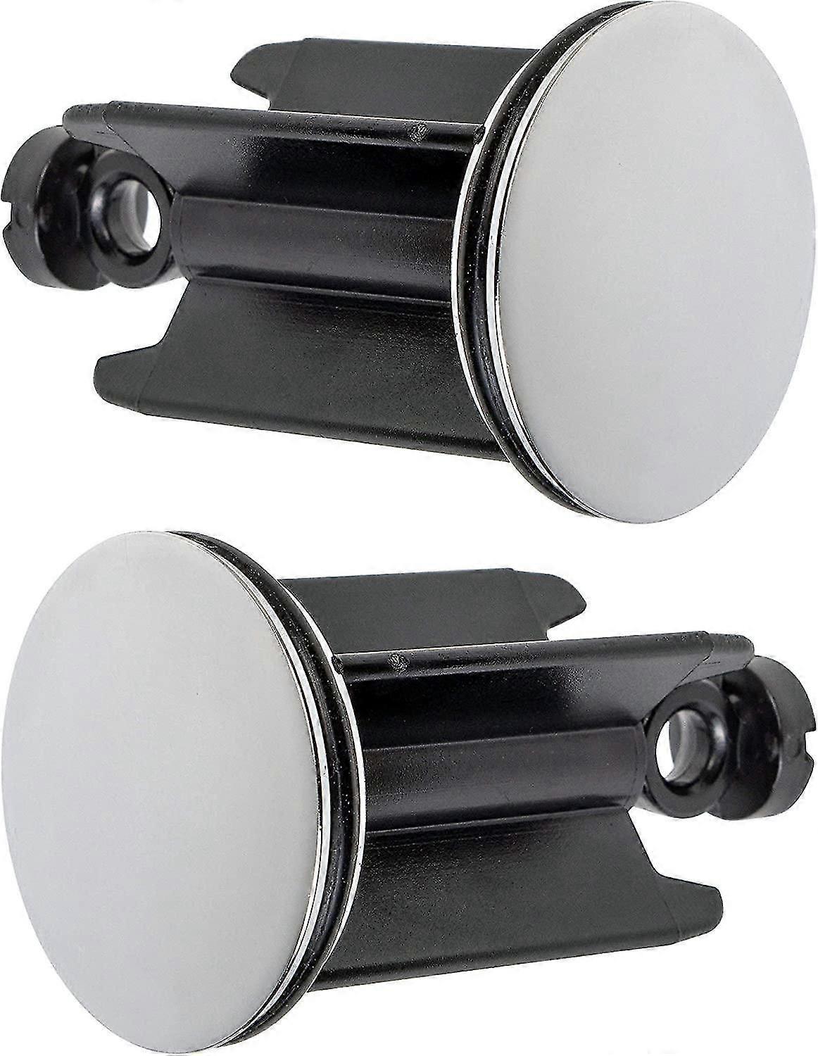 Universal-Stopfen für das Waschbecken 40 mm, 2er-Set, Ablassstopfen Chrom, mit Gummidichtung, höhenverstellbar