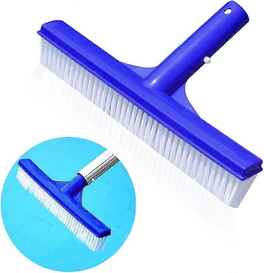 Plastic pool brush, for pools, 25, nylon bristles (blue and white)