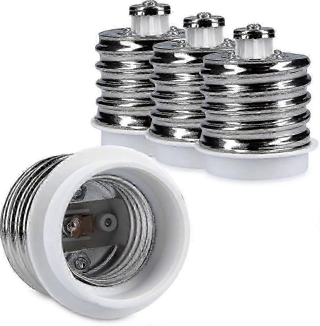 4x Socket Adapter - E40 To E27 Socket Converter - E27 Base Lamp Holder Adapter For Halogen Led Bulb