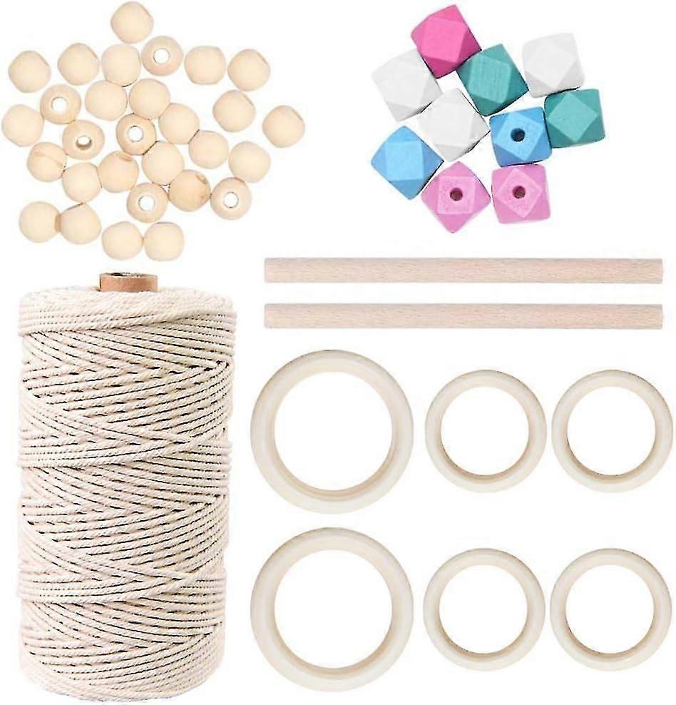 Fil de coton macramé, Ensemble de fil macramé, Artisanat compatible avec le fil de coton, Fil de cordon de coton, Accessoires