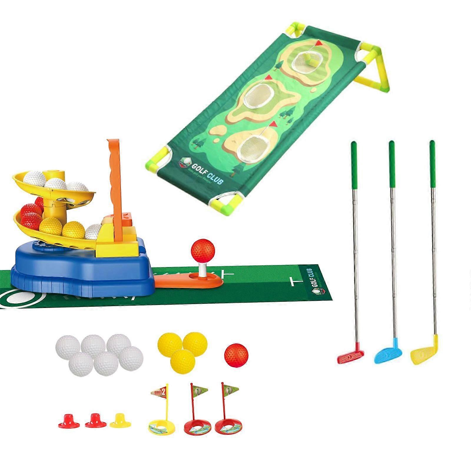Çocuklar Golf Kulübü Seti Aktif Egzersiz Yeni Yürümeye Başlayan Çocuklar için Taşınabilir Golf Oyuncak Çocuk Hediyeleri Stil A