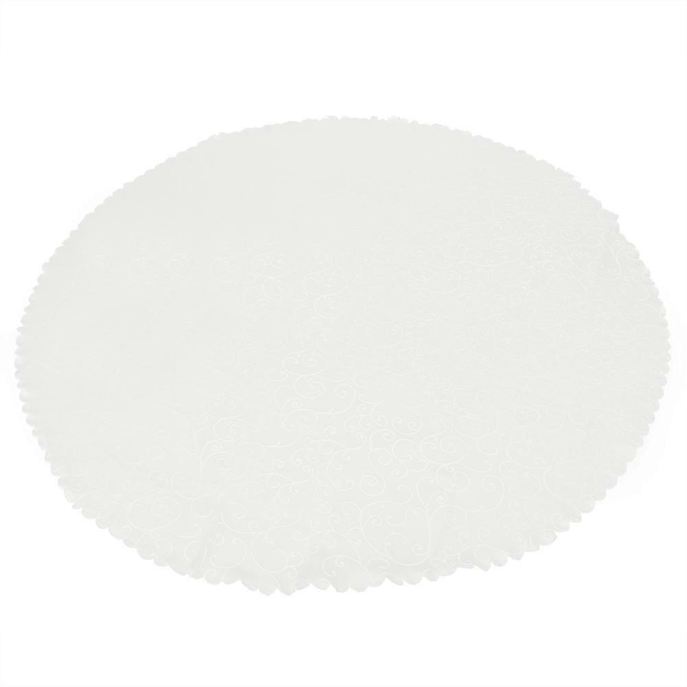 Thicken Round Polyester Tablecloth with Floral Pattern for Weddings, Parties, and Events - 60 Inch Diameter