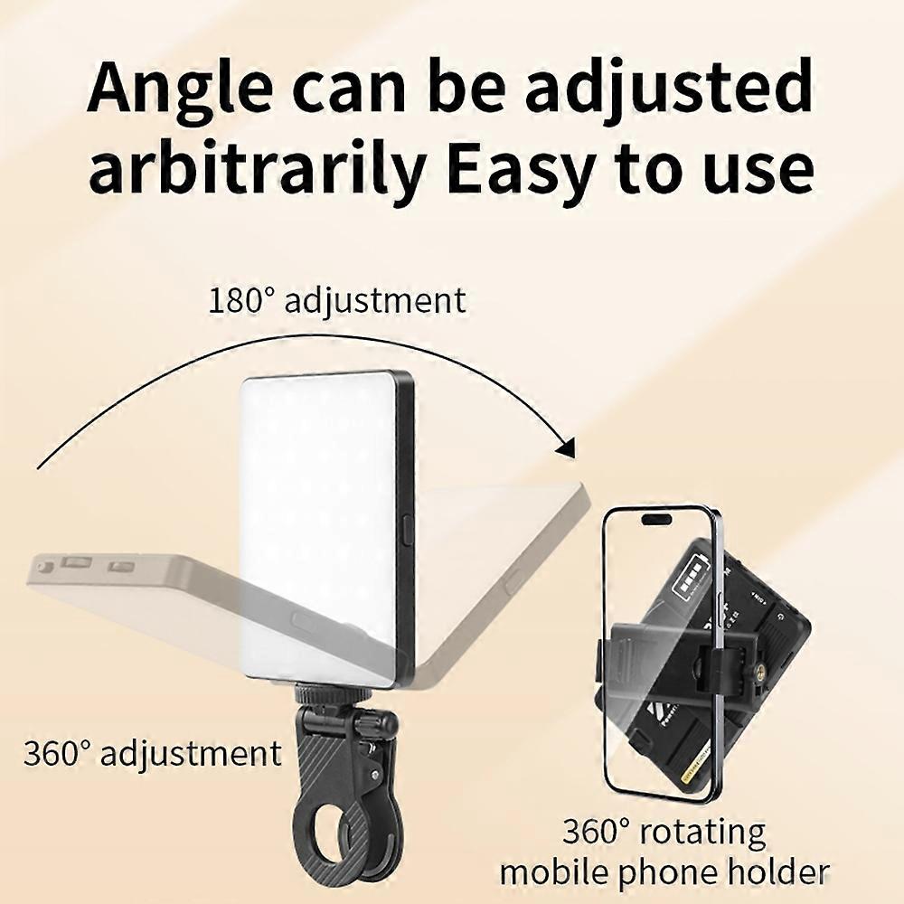 Pocket LED Video Light Photography Fill Light 2500K-9000K Dimmable Video Conference Light for Comput