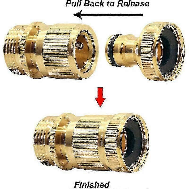 2-Pack 3/4" (26.5mm) Quick Connect Female Threaded Garden Hose Adapter