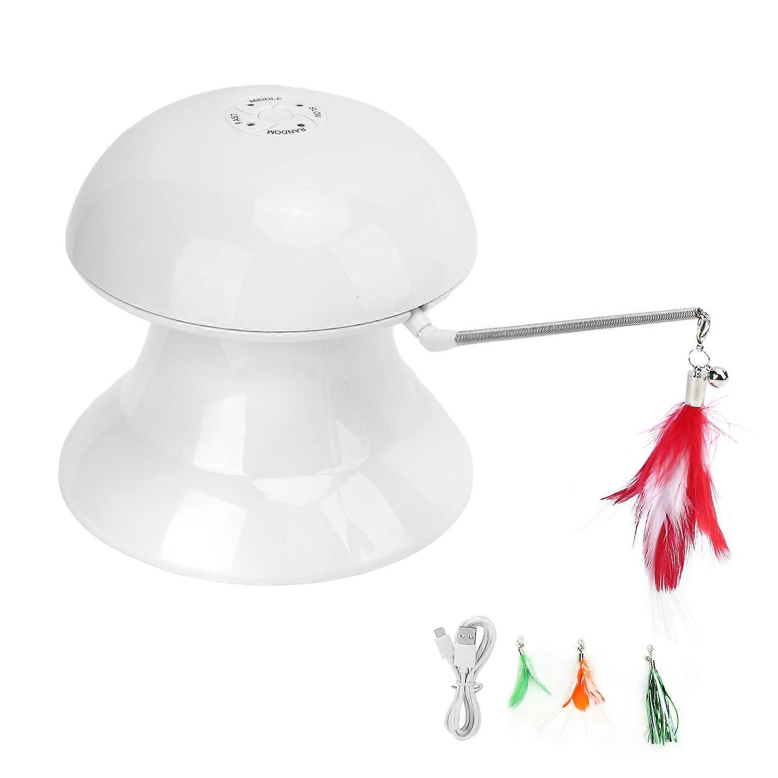 Cat Laser Toy USB Charging LED Red Light 360 Degree Rotating Interactive Toy with 3 Ways to Play