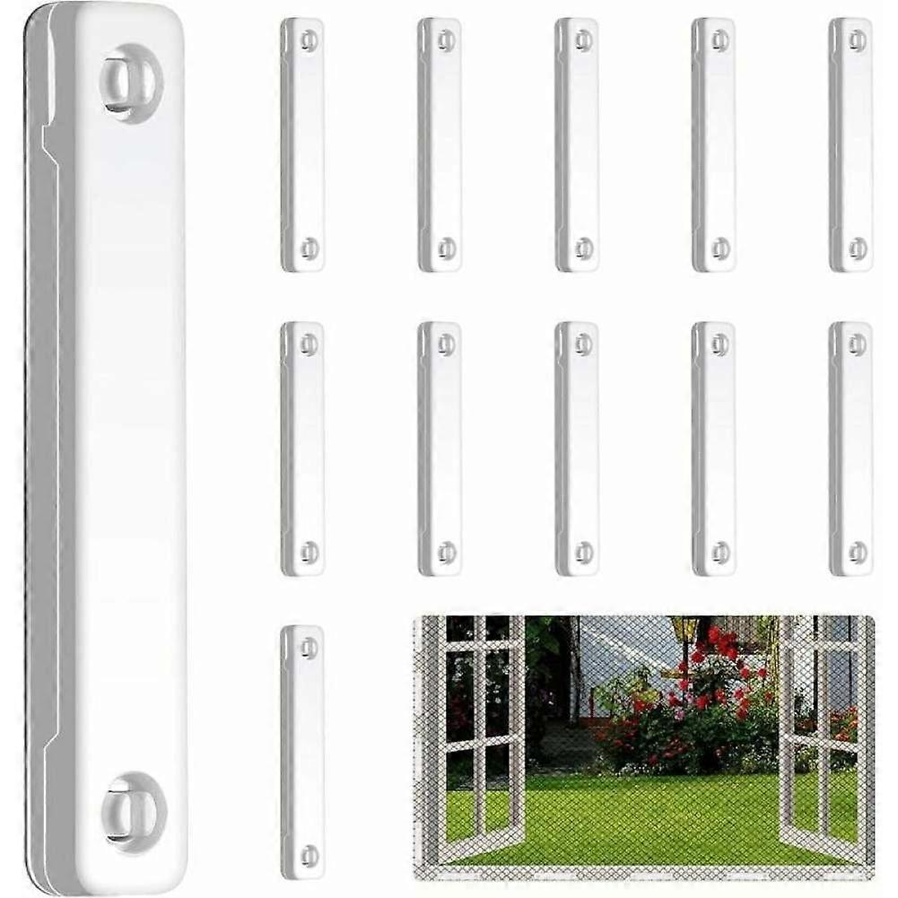 Magnet for Mosquito Net Window, 12 Pieces Magnetic Clips for Mosquito Net, Powerful Self-Adhesive Magnets