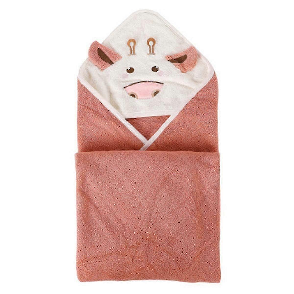 منشفة حمام مقنعين للحيوانات للأطفال للجنسين ، بوليستر مع شعور يشبه السحابة رفيق استحمام فائق الامتصاص لعمر 1-6 سنوات ، تصميم