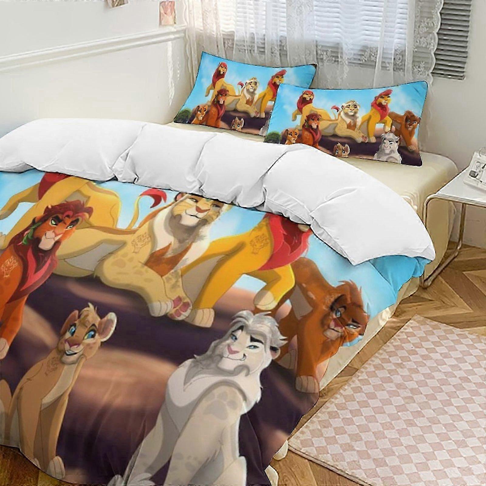 a2543 Lençóis O Rei Leão Conjunto de Cama Capa de Edredão Tema dos Desenhos Animados Lençóis de Quarto Infantil iip2543