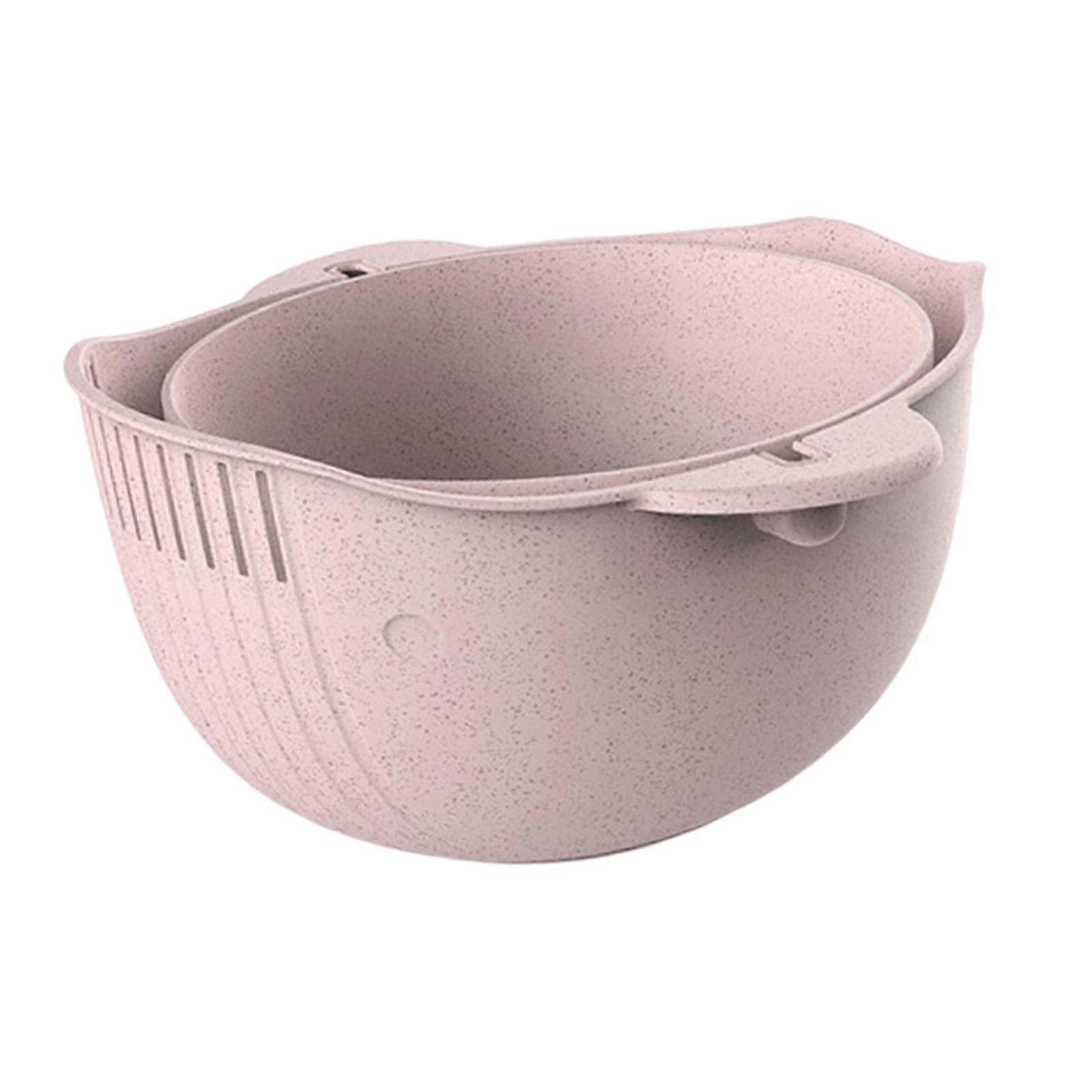 Colander Bowl Strainers Double Layer Drain Baskets Kitchen Gadget Detachable