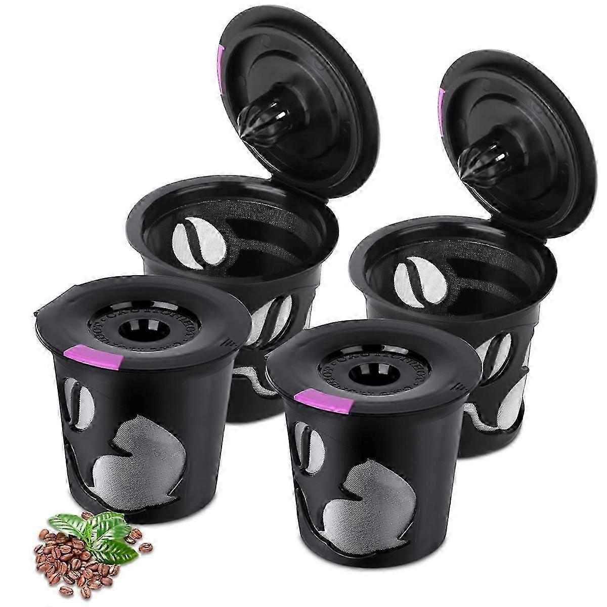 4 Pack Reusable Coffee Filters Pods for K-Eurig K-Mini/K-Duo, Free Refillable Single K Cups