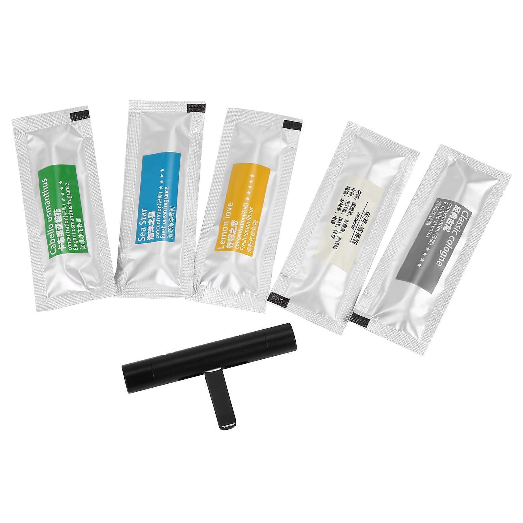 Car Air Freshener Solid Black + Five Aromatherapy Sticks