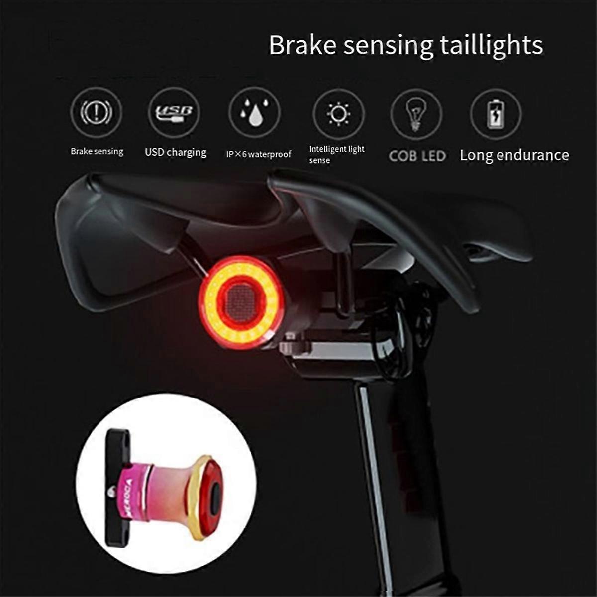 Smart Bicycle Tail Rear Light Seat Tube Black