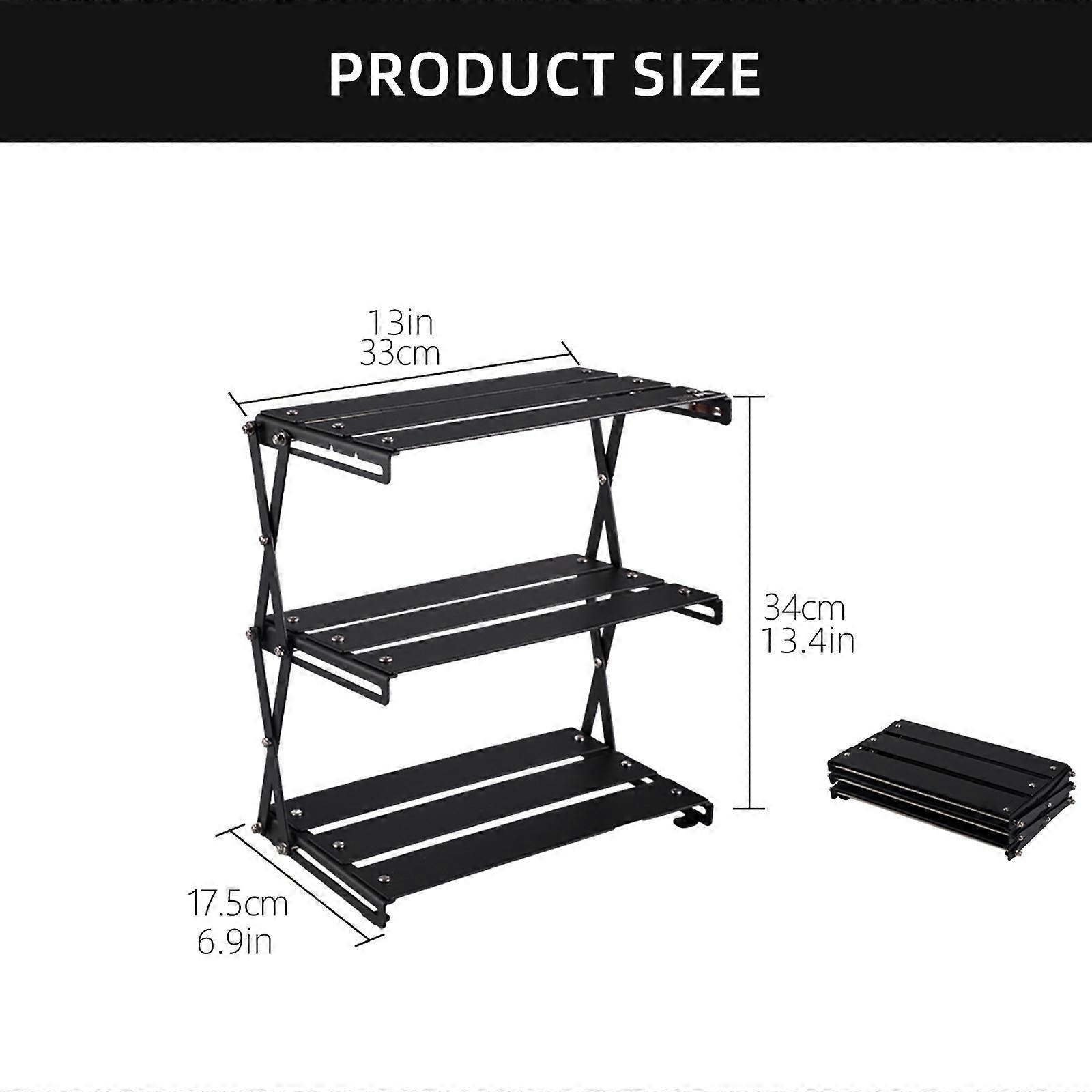 Folding Metal Aluminum Alloy Storage Rack Folding Shelf Storage Display ...