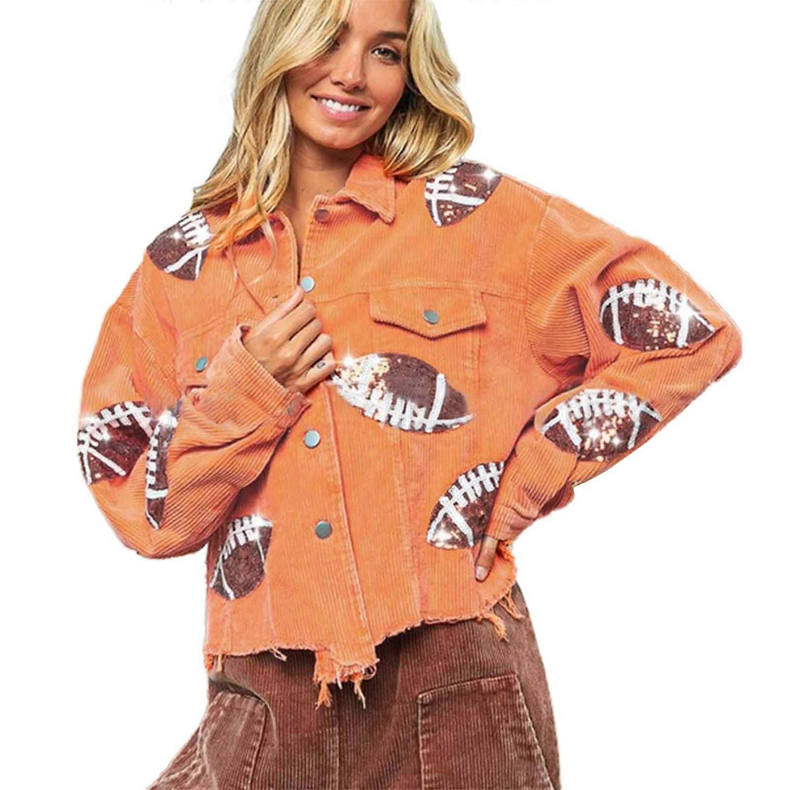 Womens Cropped Corduroy Jackets Casual Button Down Shacket Coat