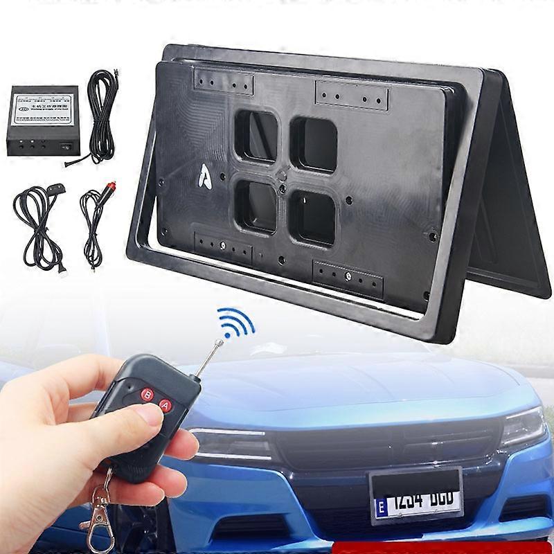 US Standard Car Flip Support de plaque d’immatriculation rétractable Couvercle d’obturateur caché Support de plaque d’immatriculation US Standard Flip Rétractable