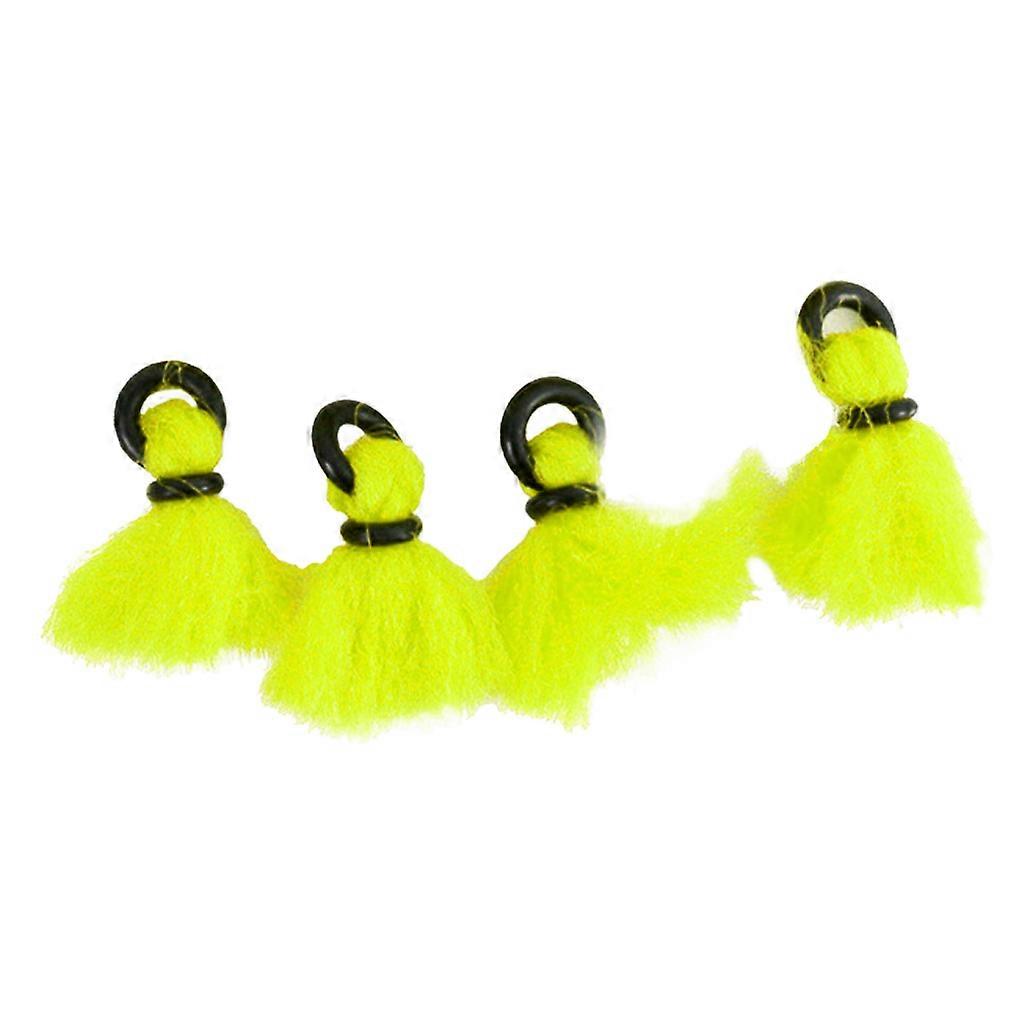 Lot de 4 mousses flottantes pour pêche à la mouche, accessoires, indicateur de touche, jaune