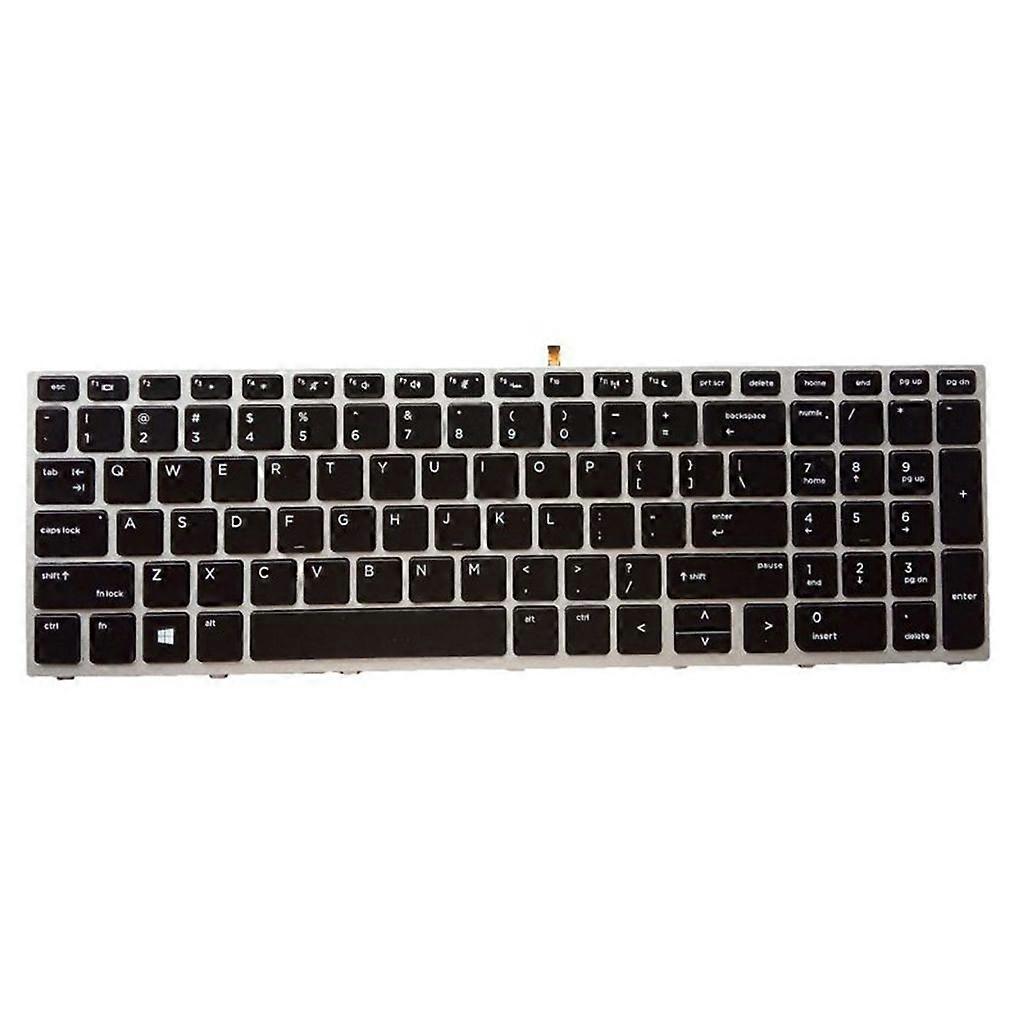 US Keyboard Backlit & Silver Frame for HP Probook 450 G5 455 G5 470 G5 Keypad
