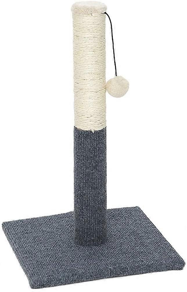 Cat Sisal Scratching Post Kitten Activity Center Climbing Play Sisal with Scratcher Dangling Ball Toy 11.8 x 11.8 x 19.7 Inch