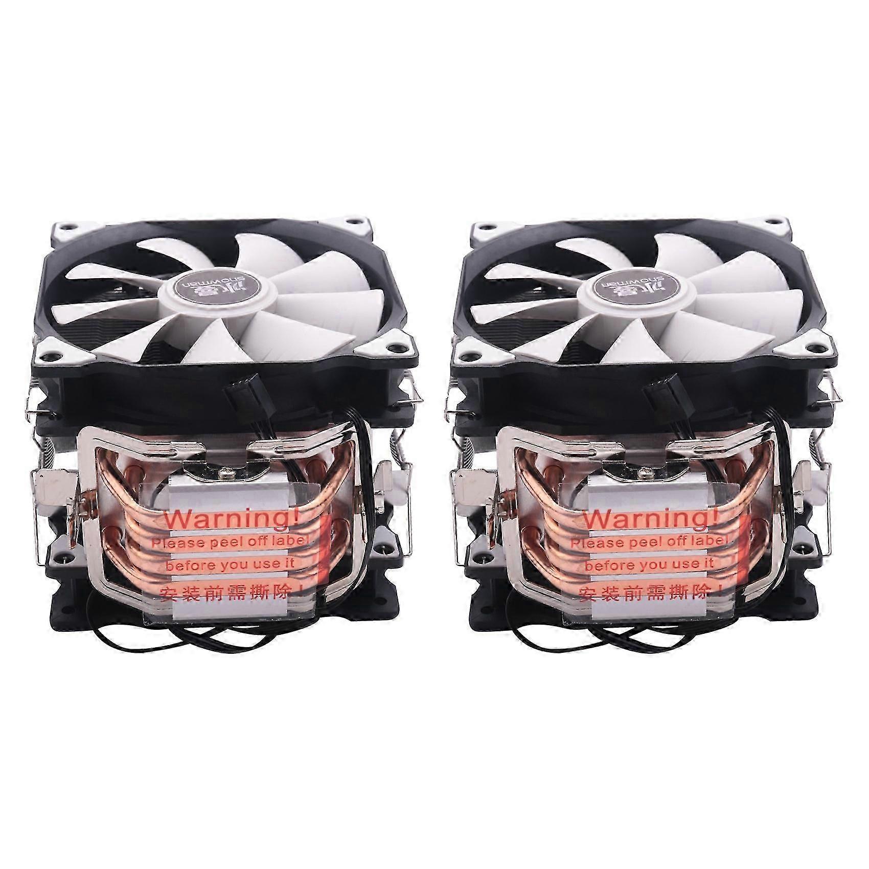 2X SNOWMAN CPU 5 Direct Contact Heatpipes Freeze Tower Cooling System CPU Cooling Double Fan