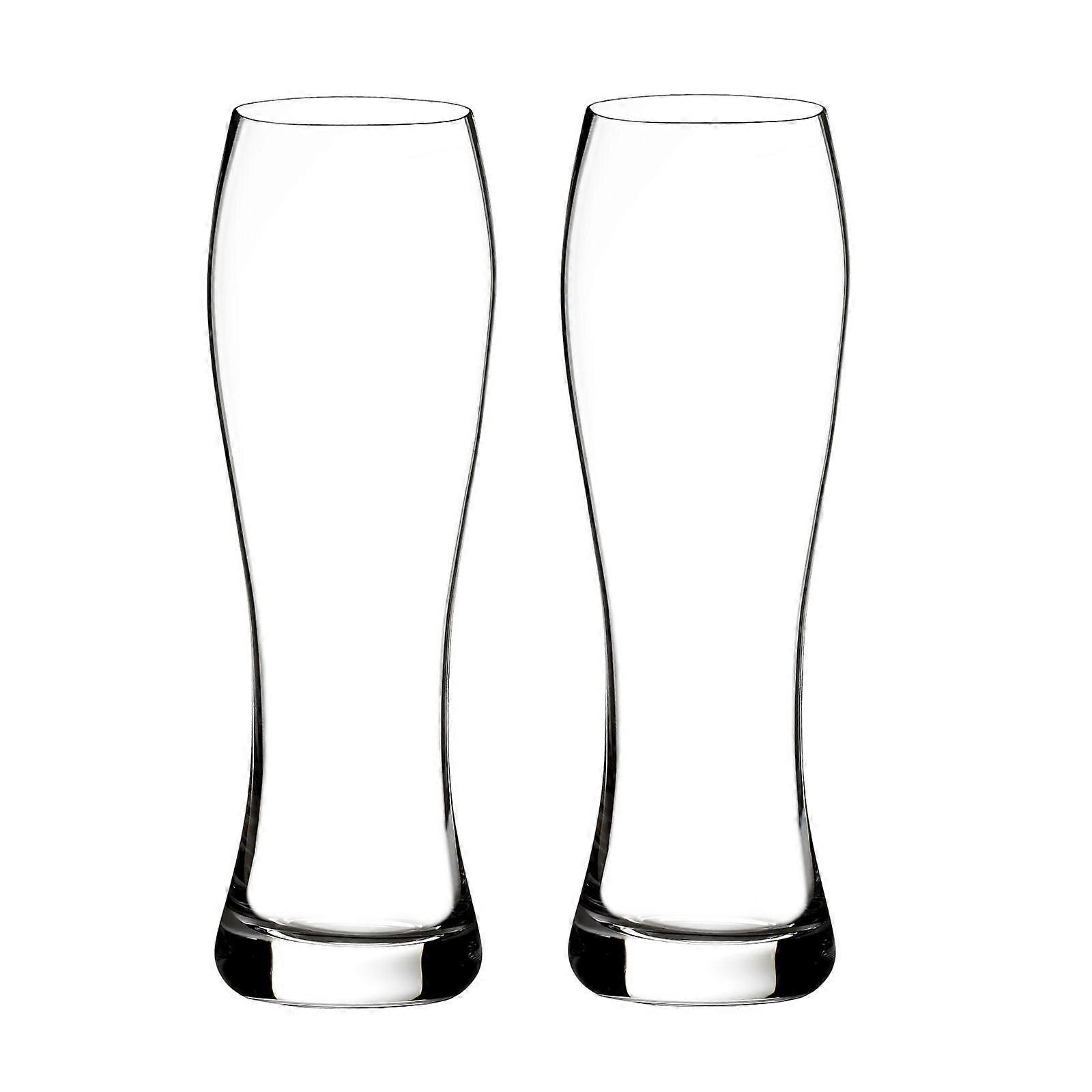 Pair of Lager Glasses for Elegant Beverage Serving