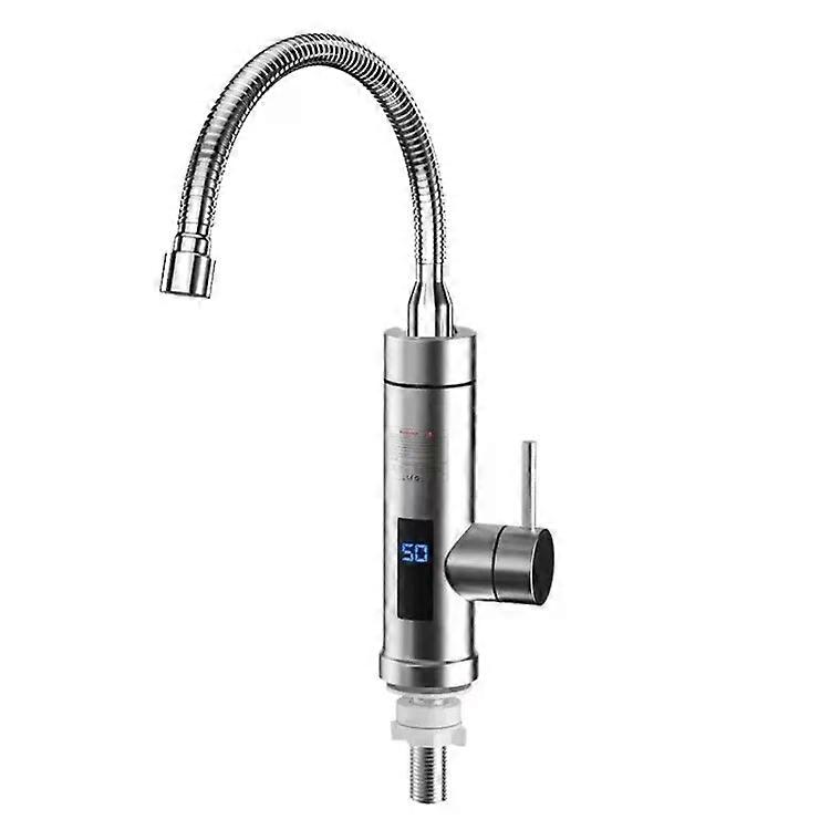 Electric Hot Water Faucet-Stainless Steel,EU Plug,Universal Pipe Type -
