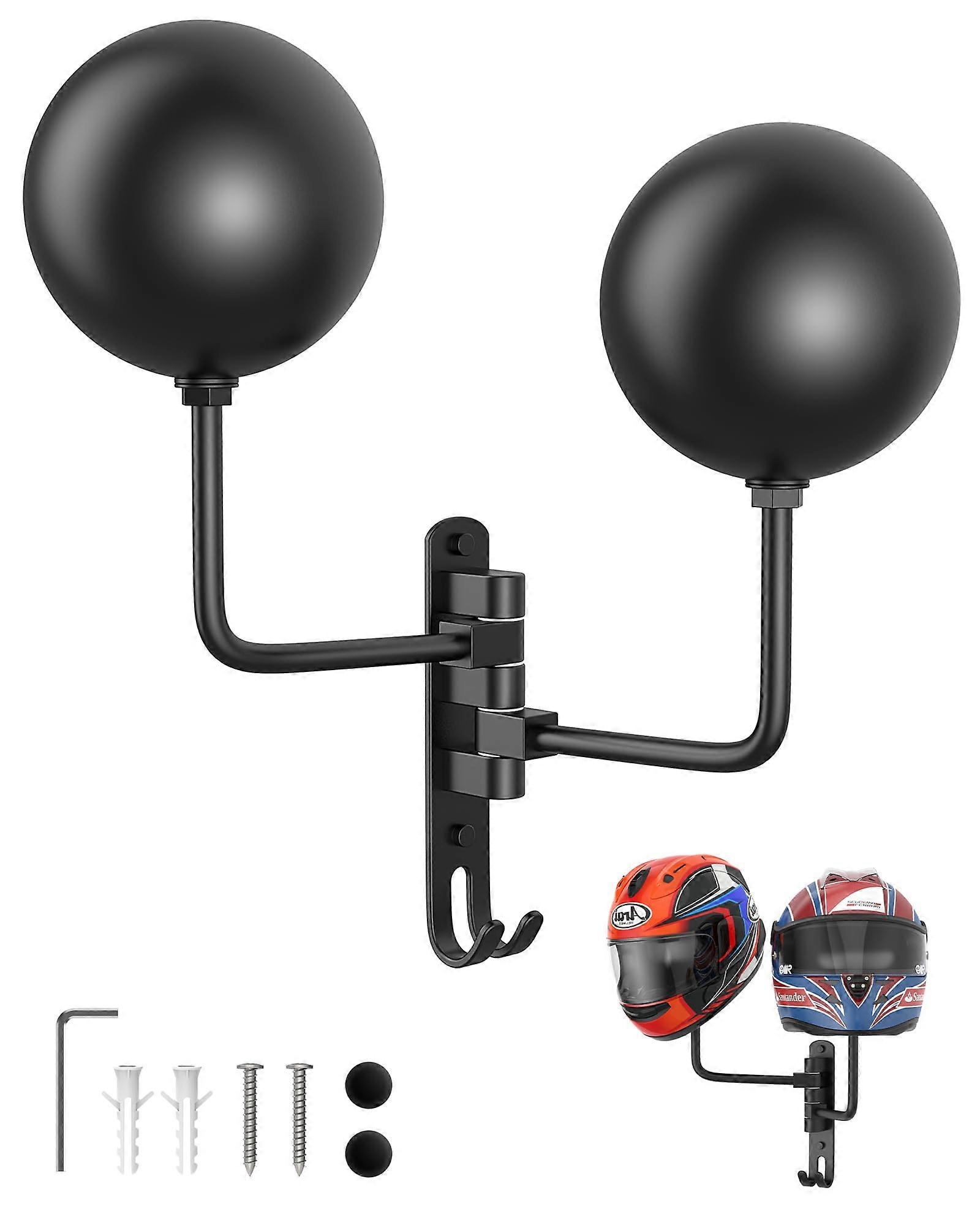 Kask Askı Duvar Montajı 180° Döner Kask Tutucusu Motosiklet ve Bisiklet için Dış Giyim Spor Dişleri