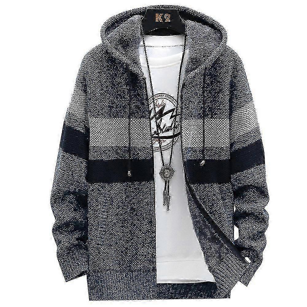 Uomo Fleece Pelliccia Foderata Felpa con cappuccio Cappotto Maglia Zip Giacca con cappuccio Cappotto Outwear