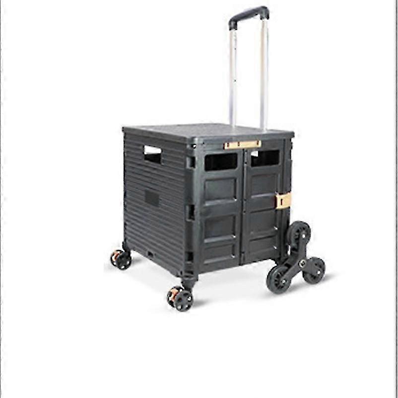 Foldable with Wheels, 54L/45KG Multifunctional and Durable Large Capacity Utility Cart with Telescopic Handle and 4 Removable Swivel Wheels for Shoppi