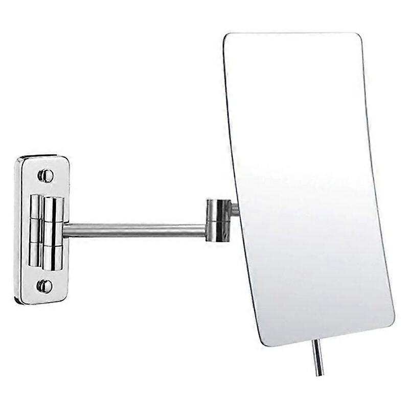 Specchio da parete con ingrandimento-286 argento bianco rettangolare a fondo quadrato perforato