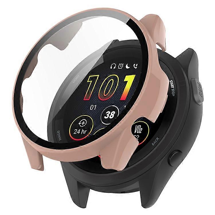 Compatible For Garmin Forerunner 265 Smart Watch PC Watch Case with Tempered Glass Screen Protector