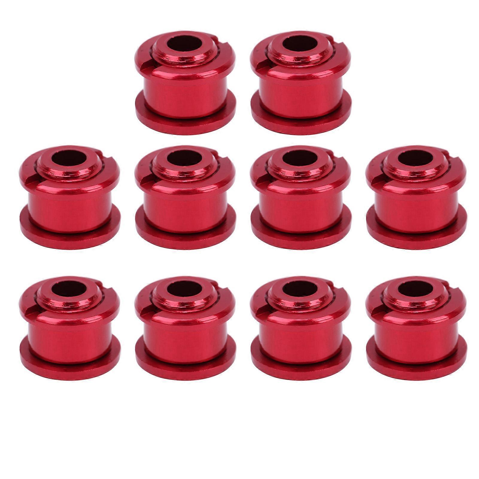 Lot de 10 boulons de plateau de 4,9 mm pour VTT, vitesse unique, en alliage d'aluminium, rouge