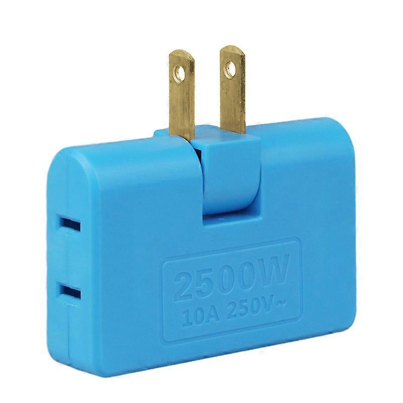 Durable 180 Degree Extension EU Socket Converter 5Pcs for Limited Plug Space (Blue) EU Plug Adapter