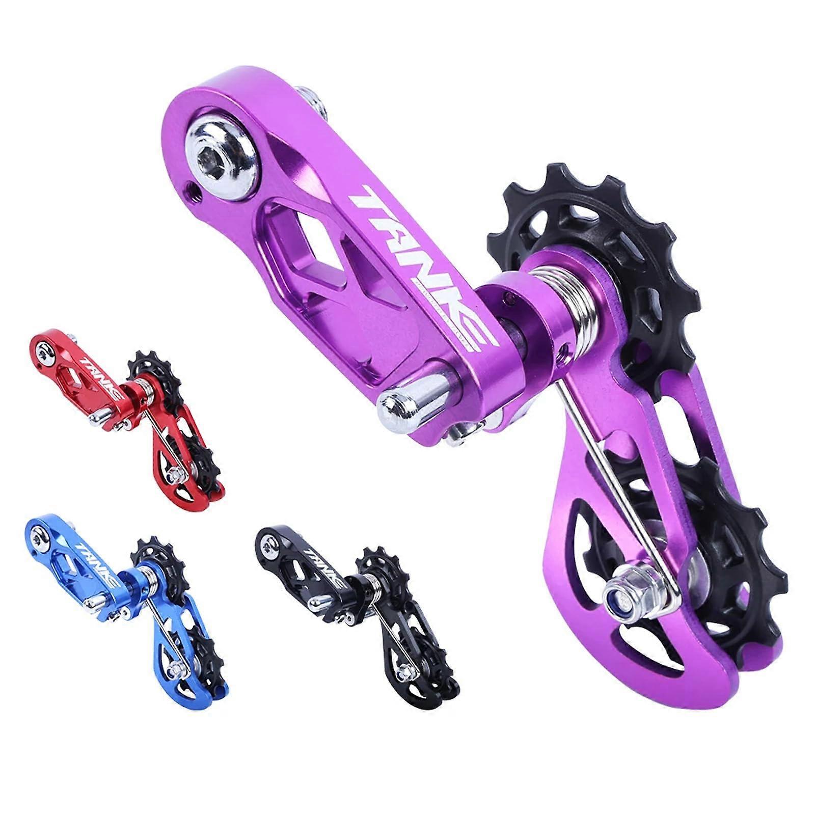 Single Speed Chain Tensioner with Adjustable Multi-Segment Tension, Double Spring Chain Guide for Bicycles
