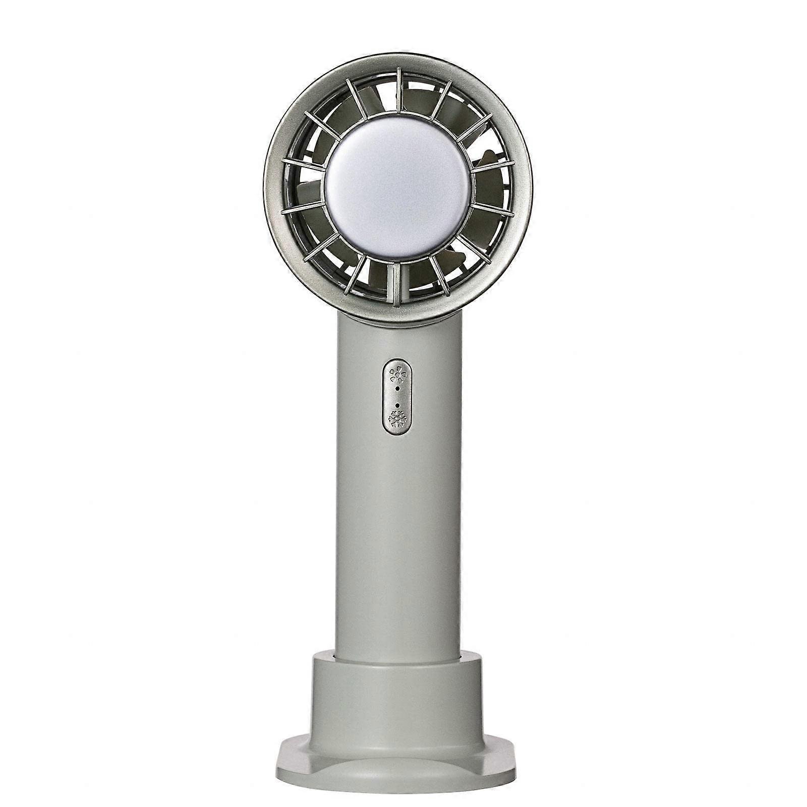 Handheld Turbo Fan Mini Cold Compress Hand Fan USB Rechargeable Portable Cyan Cooling Device