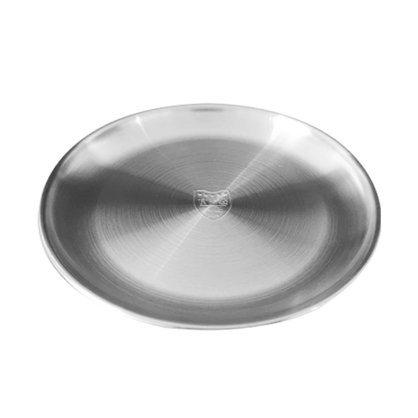 Gold Stainless Steel Plates Cake Tray Western Steak Round Tray Suitable for Fruit Rice Vegetable