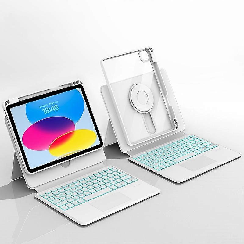 Rotatable Magnetic Case With Keyboard Suspended Slide Rail Protective Cover For iPad 10th Gen 10.9