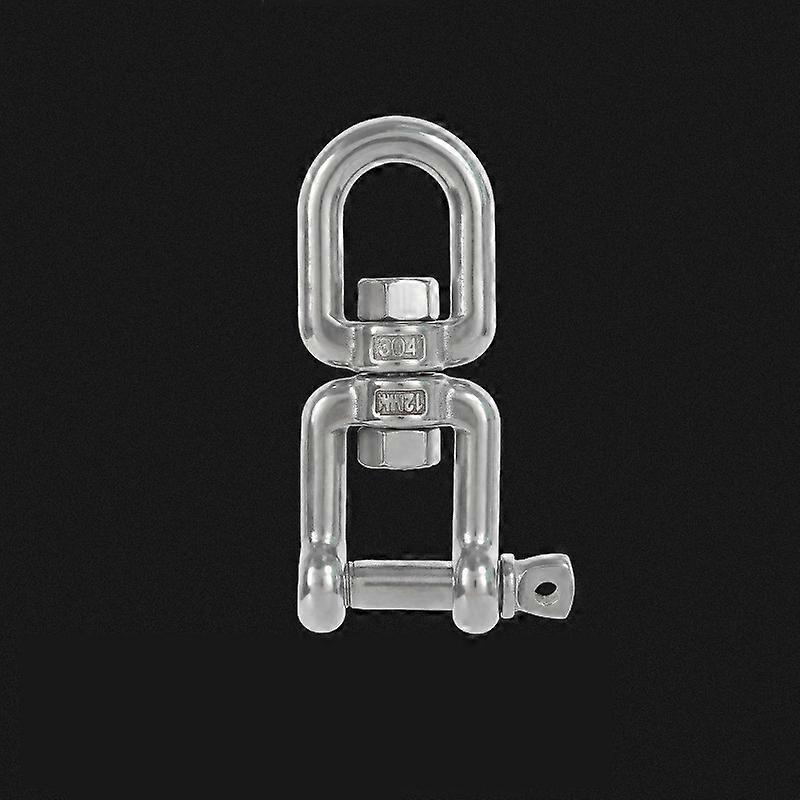 M12 OX Type 304 Stainless Steel 360 Degree Rotating 8-Shaped Chain Snap Ring Connecting Hook Swivel