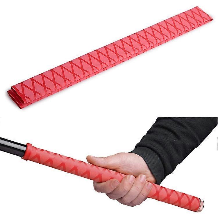 2 PCS 1m Fish Rod Heat Shrinkable Hand Handling Insulation Non-Slip Waterproof Sleeve, Specification: Diameter 18mm(Red)