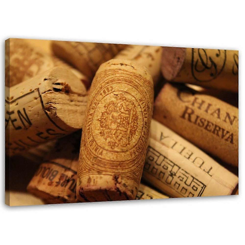 Impression sur toile, Bouchons de vin - 120x80