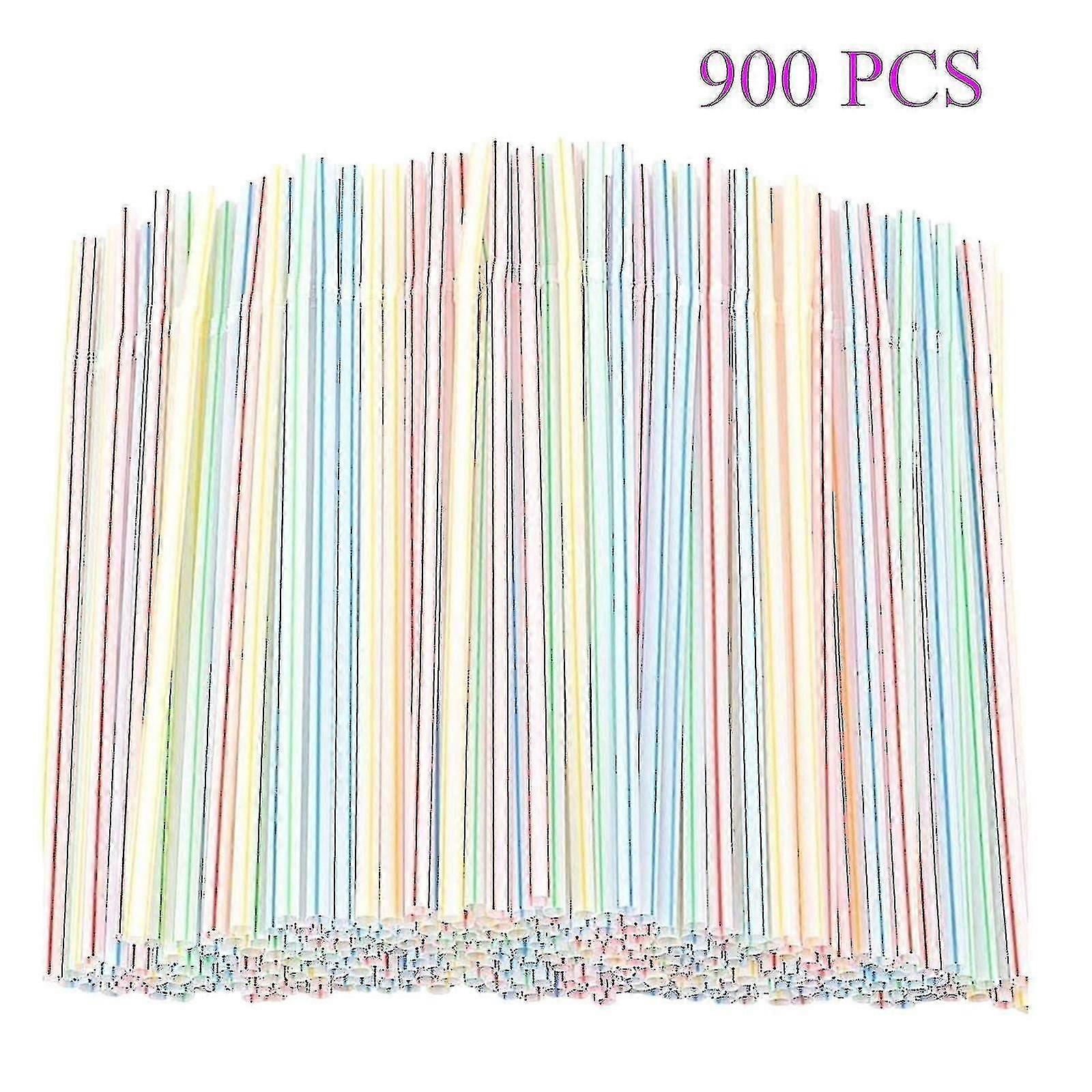 900pcs πλαστικά καλαμάκια μιας χρήσης για τα μέρη / μπαρ / καταστήματα ποτών / καλαμάκια σπίτι -