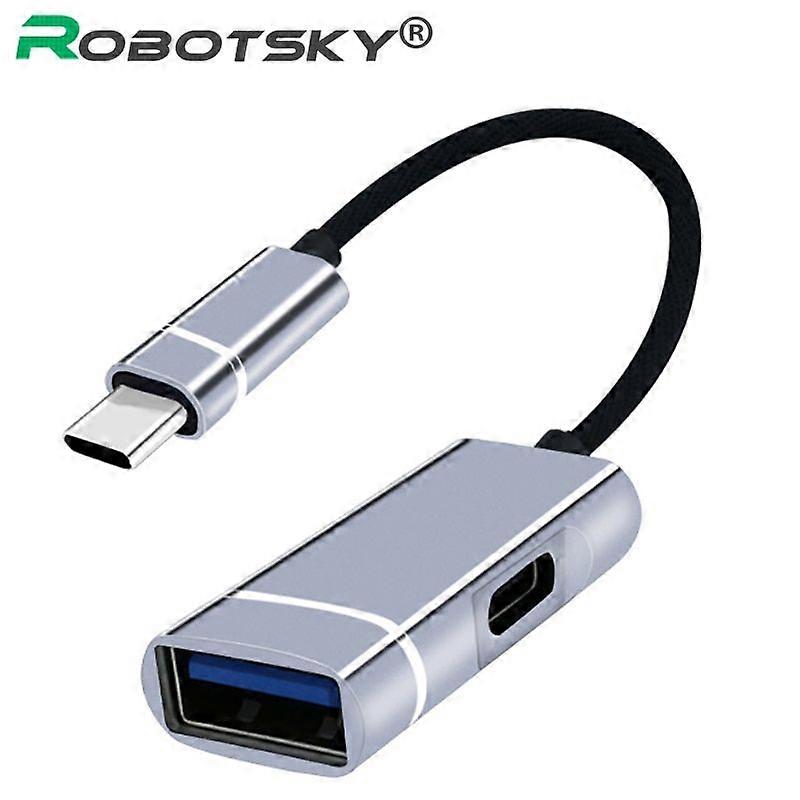 USB 3.0 Adapter to USB Type-C, Male OTG Cable to USB 3.0 Female PD, Data Converter for Macbook Huawei