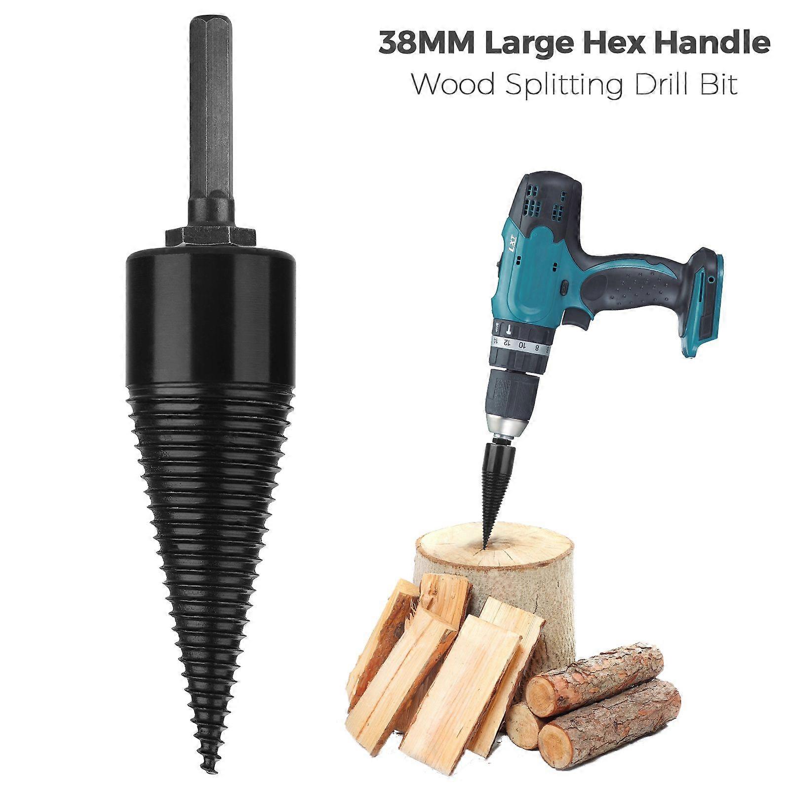 100% New, Industrial Speed Twist Drill Bit Wood Firewood Log Splitter Screw Splitting Cones Driver