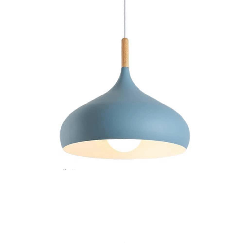 Nordic Led Pendant Light Classic Blue Ceiling Hanging Lamp Kitchen Island Lamp Shade