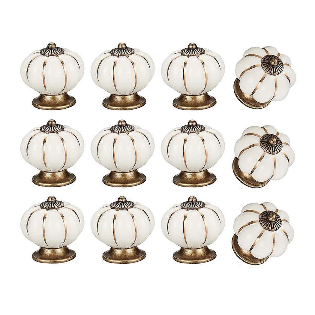 Dresser Knobs For Cabinets And Drawers - Ceramic Pull Handles Multicolor Mandala, Assorted Pack Of 12, Model 03