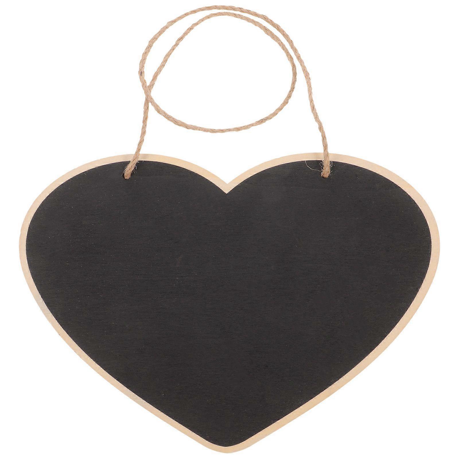 Hanging Chalkboard Sign Wooden Memo Blackboard Reusable Door Message Board