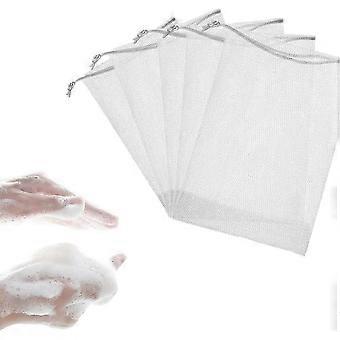 50 sacchetti di sapone in rete, sacchetti di sapone salvasapone, sacchetti di sapone in rete a bolle con cordino, strumenti per la pulizia